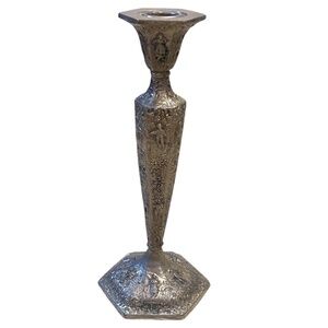Vintage Hand Chase Silver Plated‎ Barbour & Other Dutch Repousse Candlesticks